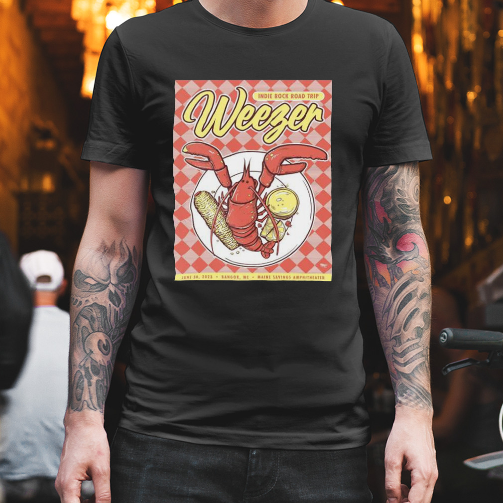 Weezer Indie Rock Road Trip June 30 2023 Bangor ME at Maine Savings Amphitheater T-Shirt