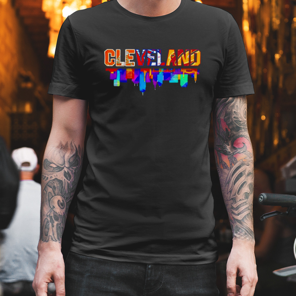 Cleveland Browns Cleveland Indians Cleveland Cavaliers skyline city shirt