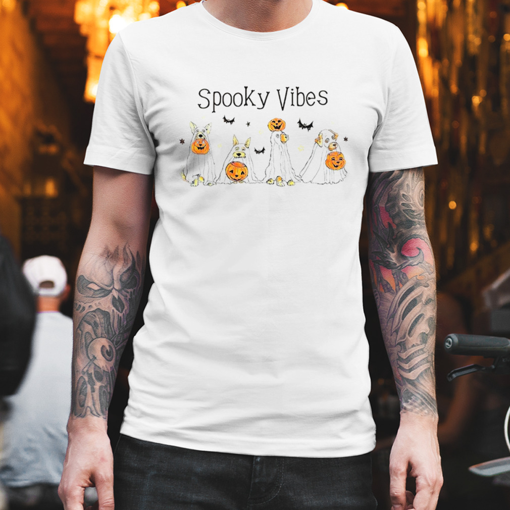 Spooky Vibes ghost dogs shirt