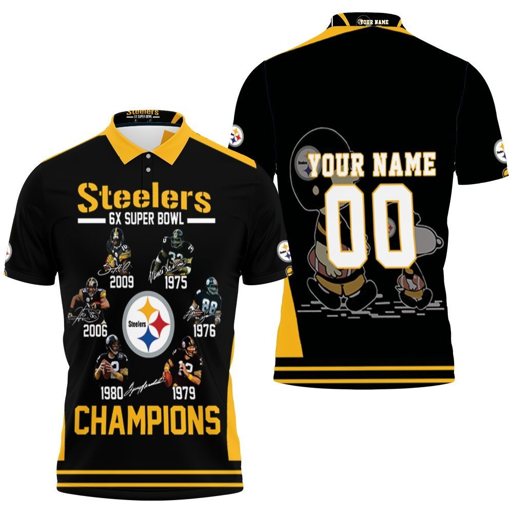 Super Bowl Champions Pittsburgh Steelers 2020 Nfl Season Snoopy Vs Peanuts Personalized Polo Shirt All Over Print Shirt 3d T-shirt