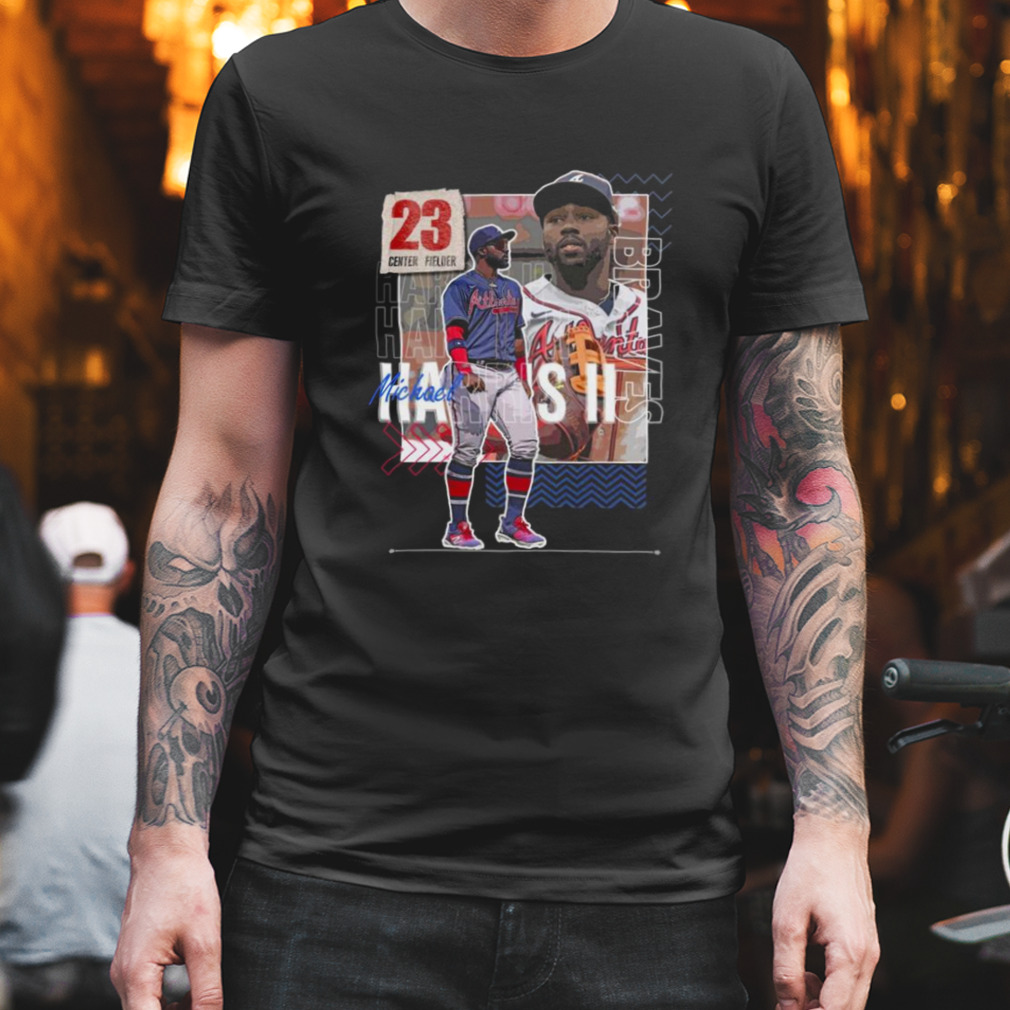 Michael Harris II Baseball Paper Braves 23 Center Fielder T-shirt