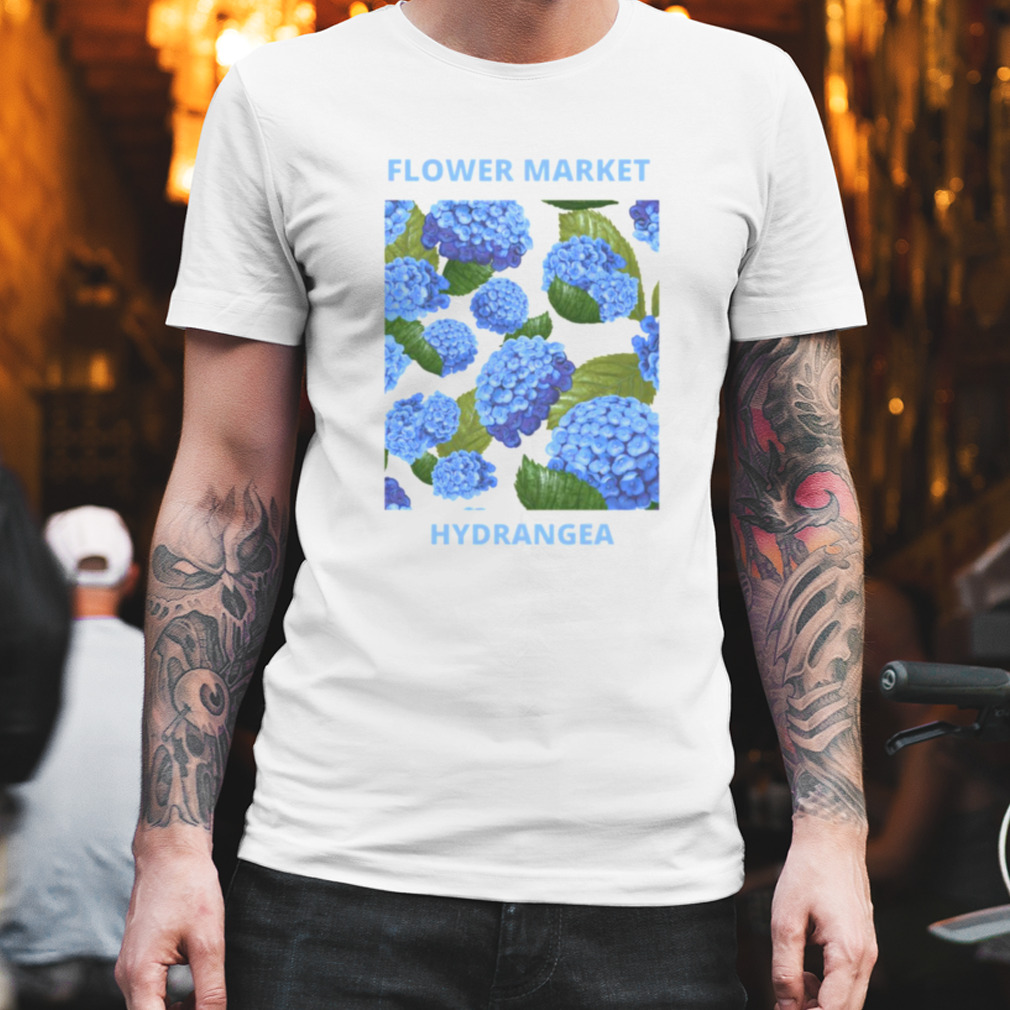 Vintage Blue Hydrangea Flower Market shirt