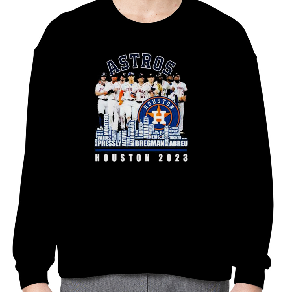 Official houston Astros 2023 Baseball Team Names Skyline Champions shirt,  hoodie, sweater, long sleeve and tank top