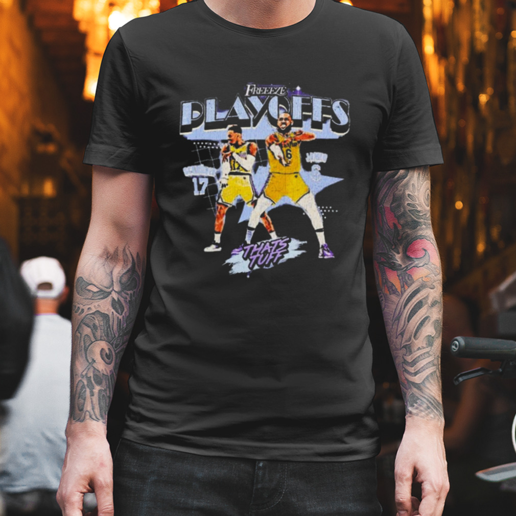 Lebron James dennis schroder freeeze playoffs photo design t-shirt