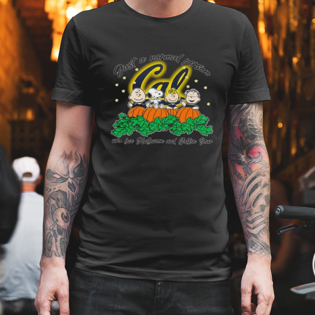 Peanuts Just A Normal Person Who Love Halloween And California Golden Bear Logo 2023 T-shirt
