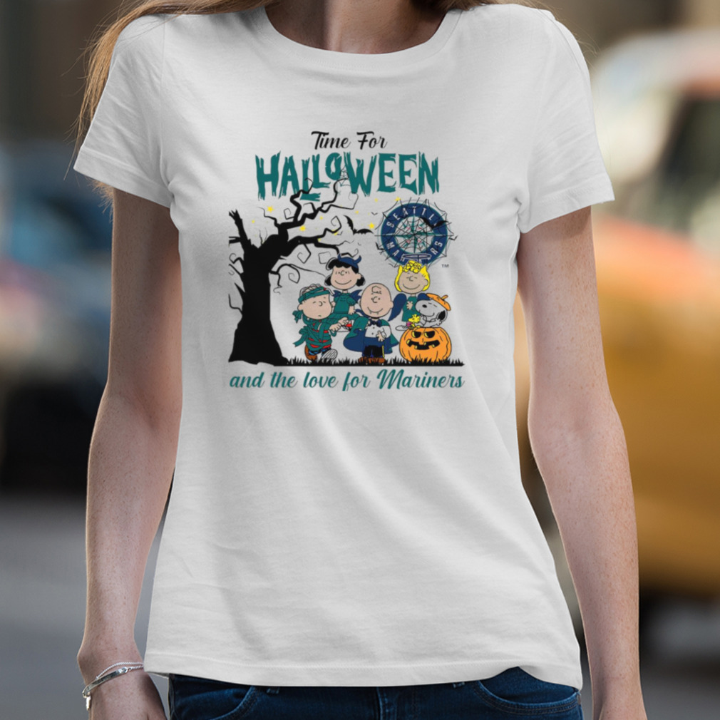 Peanuts Time For Halloween And The Love For Seattle Mariners Shirt -  Peanutstee