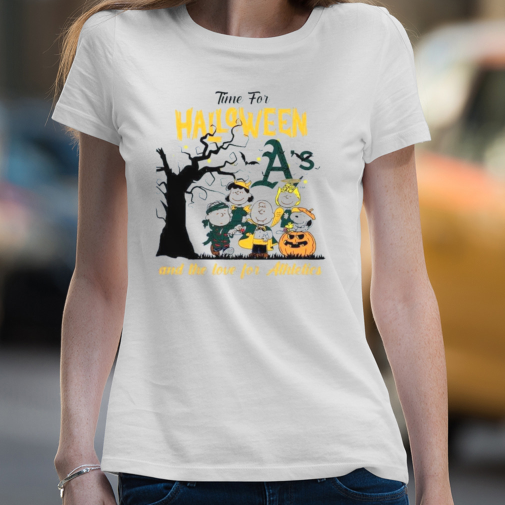 The Peanuts Just A Girl Who Loves Fall Oakland Athletics Shirt