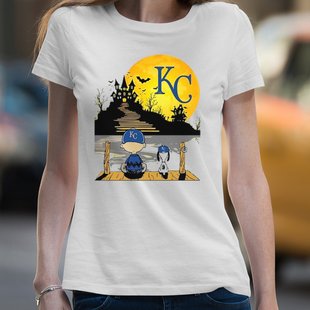 Snoopy Charlie Brown Sit Under Moon Kansas City Royals Halloween Shirt -  Shibtee Clothing