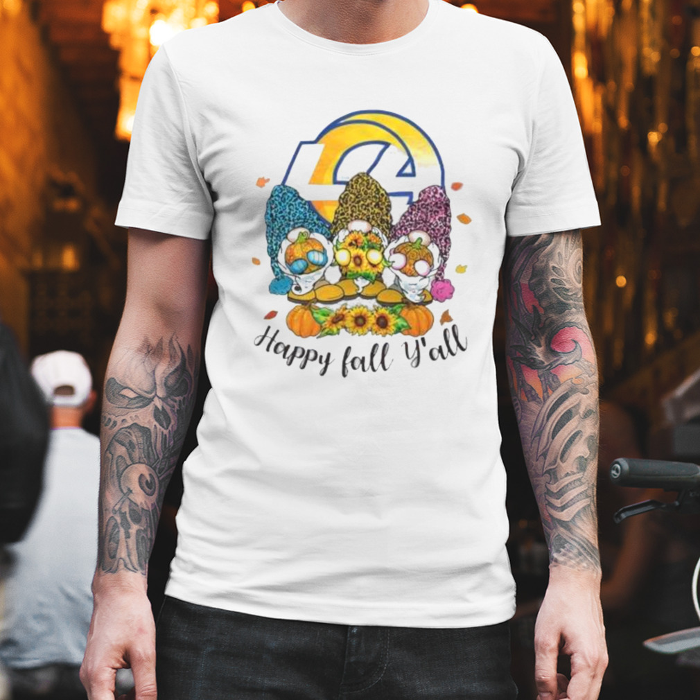 Gnomes Happy Fall Y'All Los Angeles Rams Shirt - Peanutstee