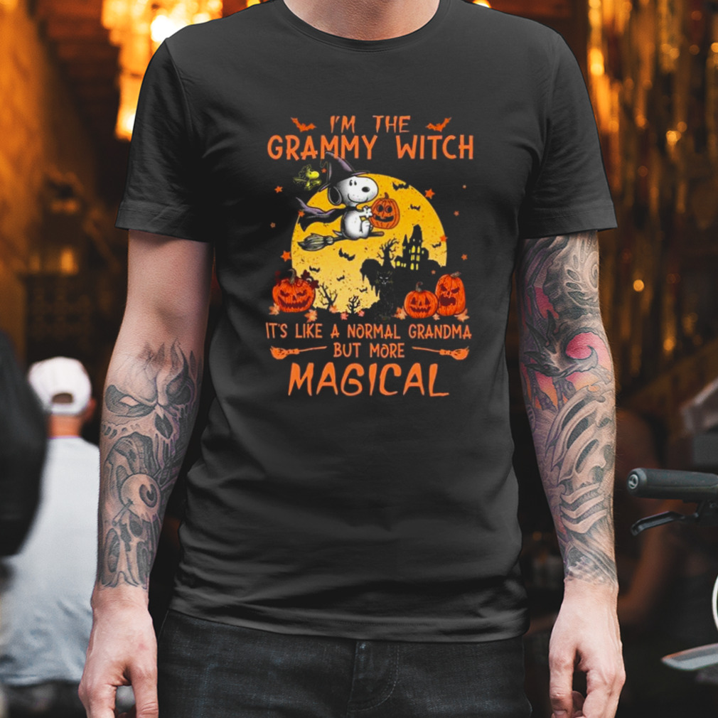 Snoopy Halloween I’m The Grammy Witch It’s Like A Normal Grandma But More Magical 2023 Shirt