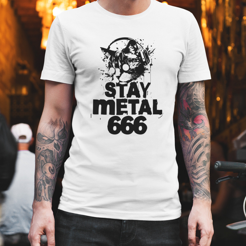 Stay Metal 666 Cat Metalhead shirt