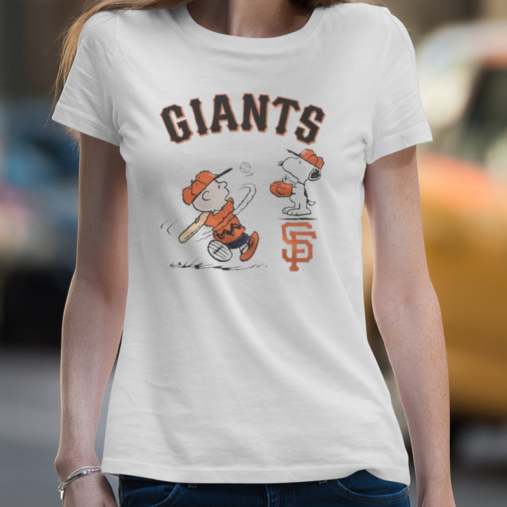 Charlie Brown And Snoopy Playing Baseball San Francisco Giants MLB