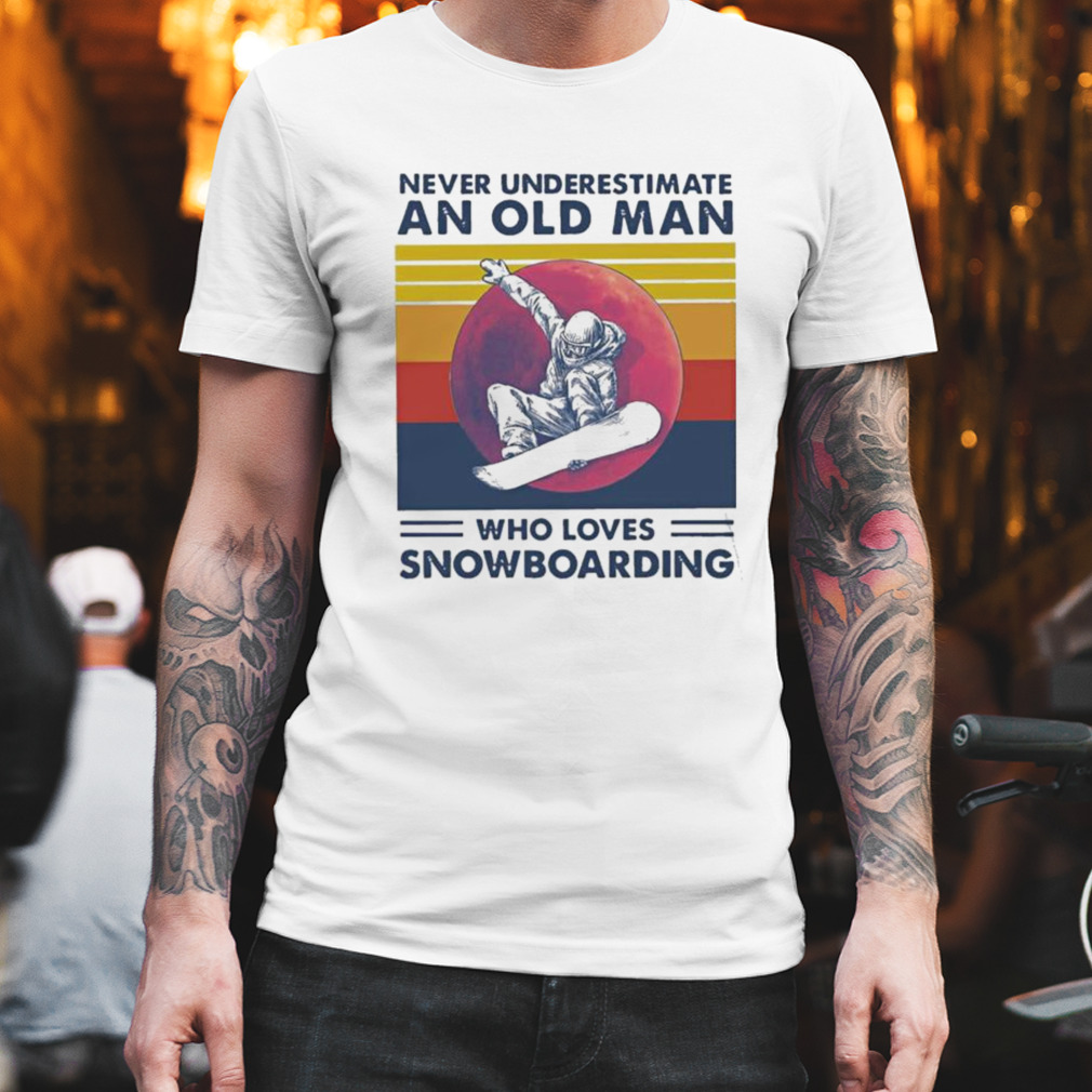 Never Underestimate An Old Man Who Loves Speed Skating Blood Moon 2023 T-shirt