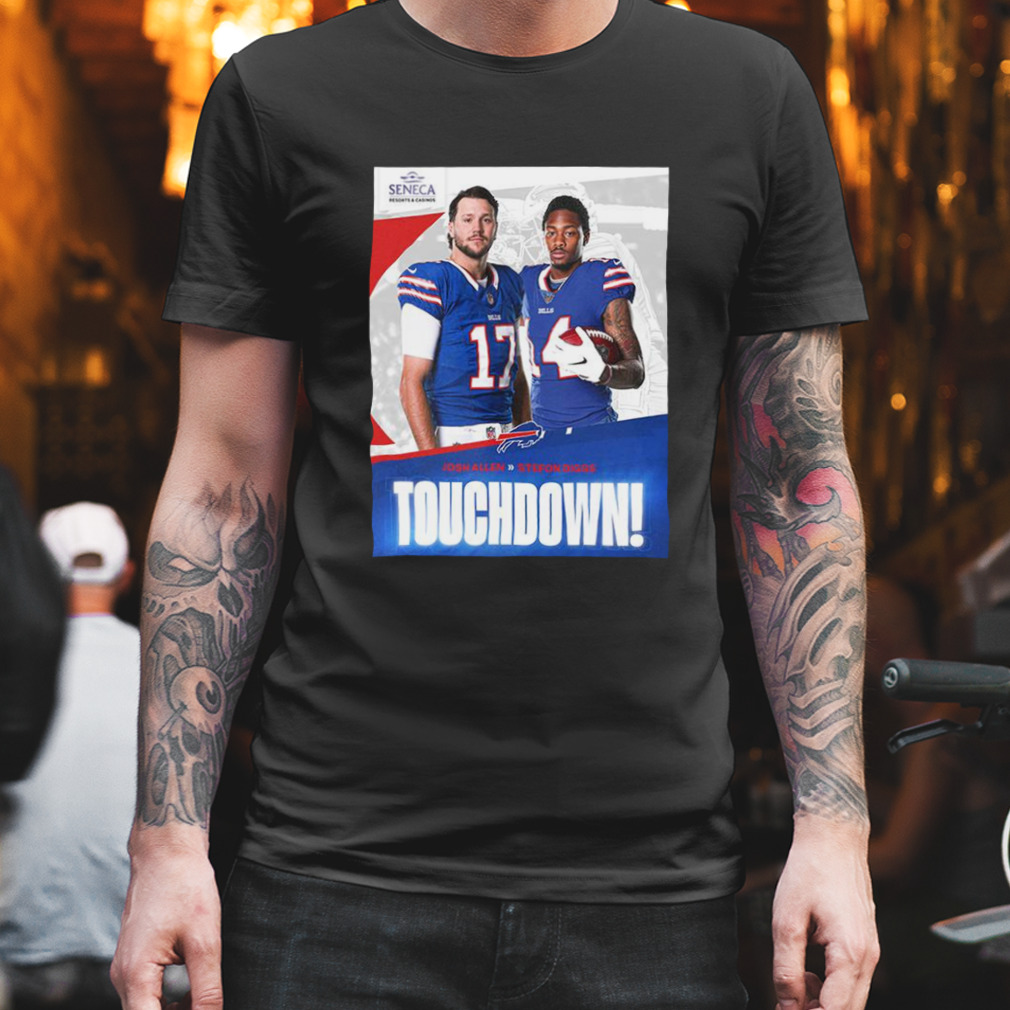 Buffalo Bills vs New York Jets Touch Down Josh Allen And Stefon Diggs NFL 2023 T-Shirt