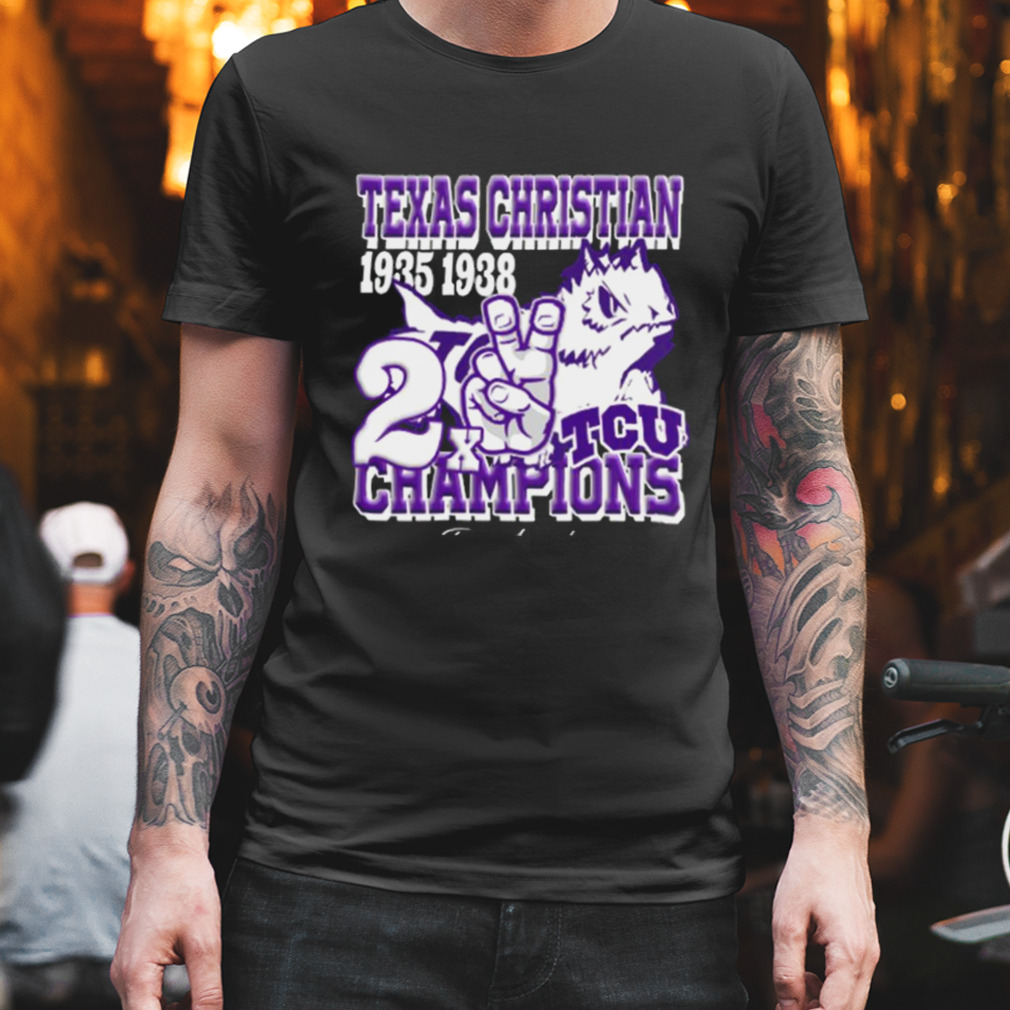 Texas Christian 1935 1938 2x Tcu Champions Graphic T-shirt