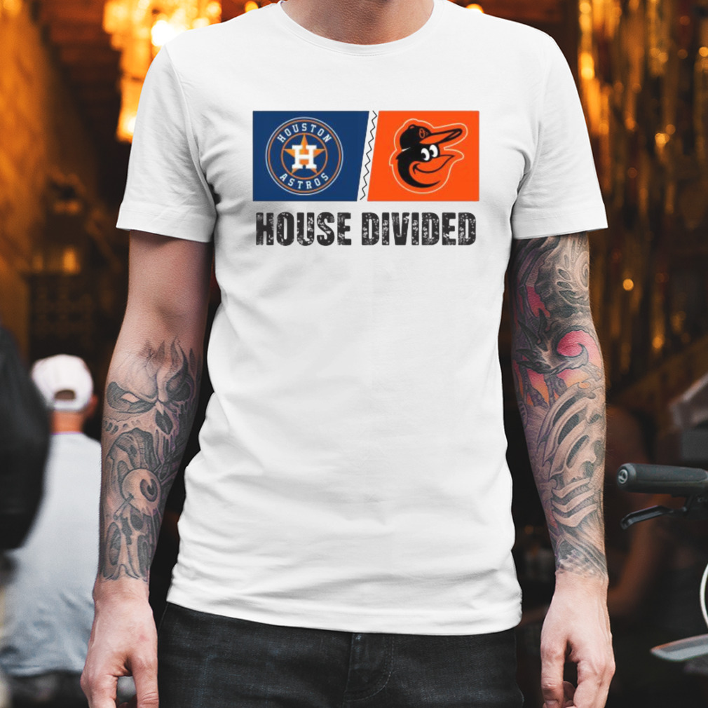 Houston Astros vs Baltimore Orioles House Divided Shirt