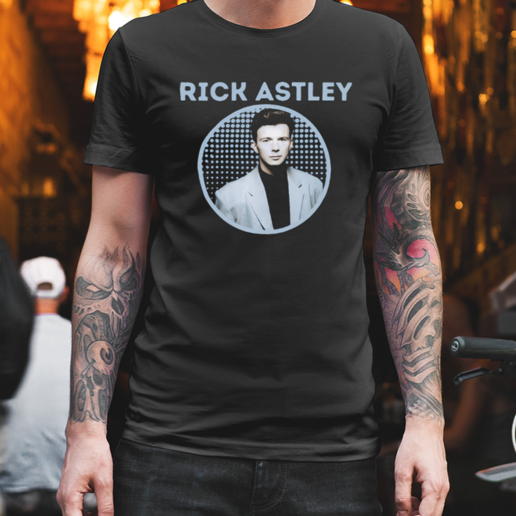 Light Blue Rick Astley shirt