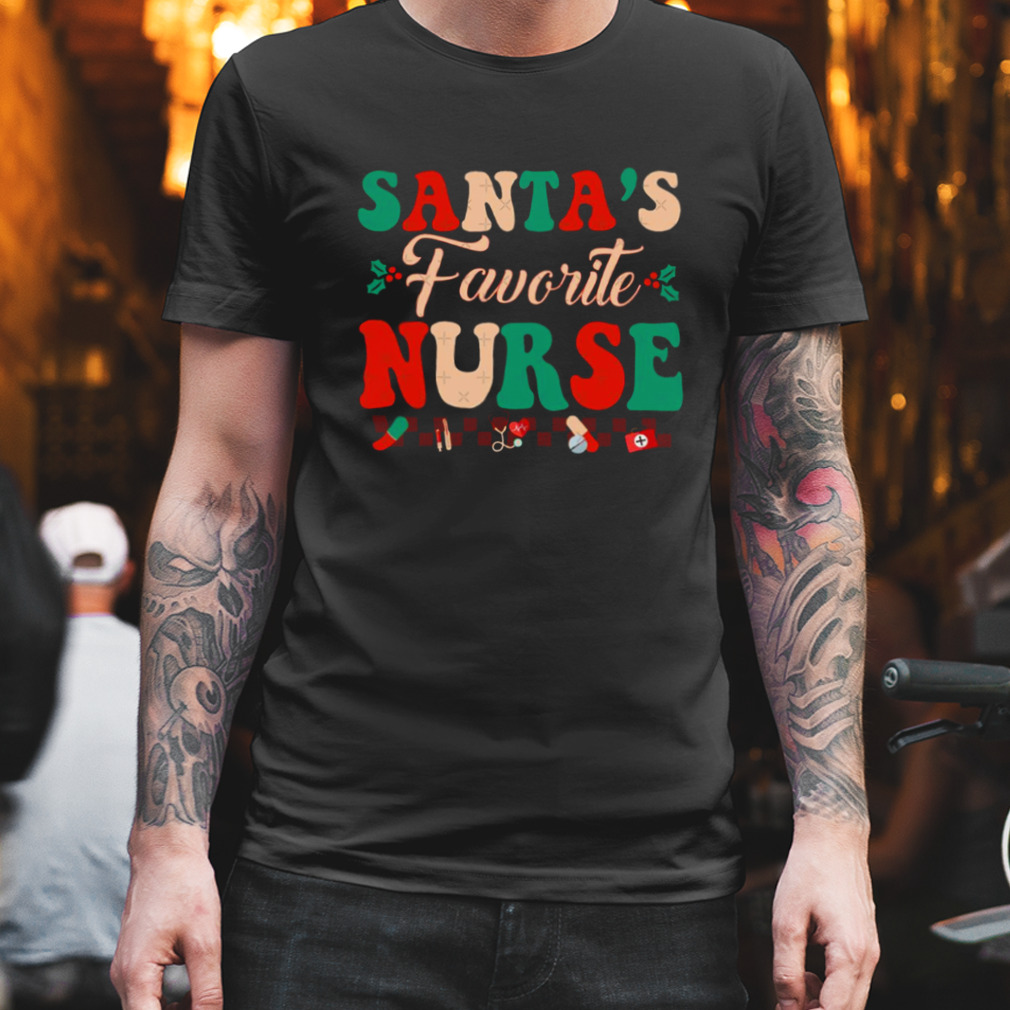Santa’s Favorite Nurse Christmas Nurse Life shirt