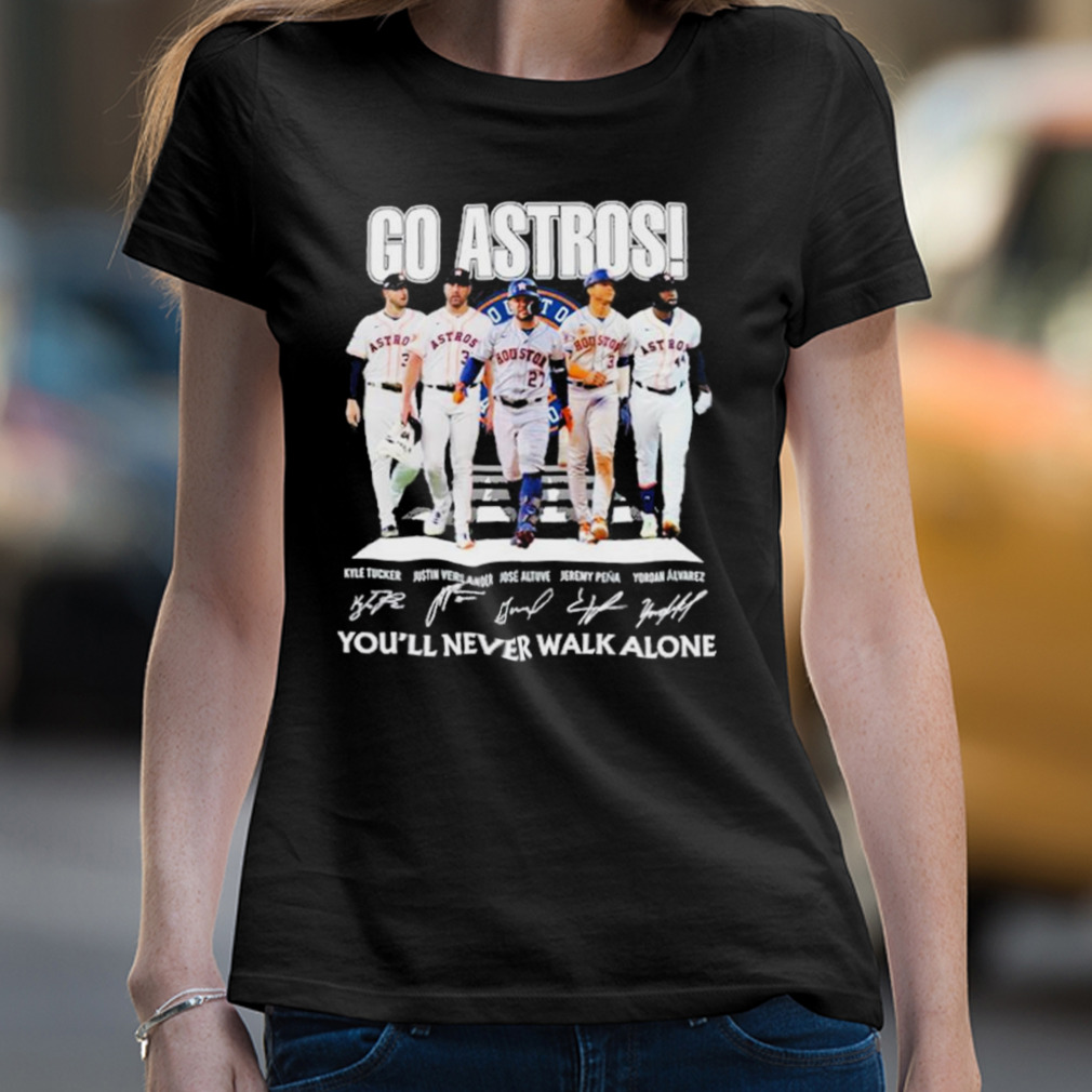 Houston Astros go Astros you'll never walk alone signatures shirt