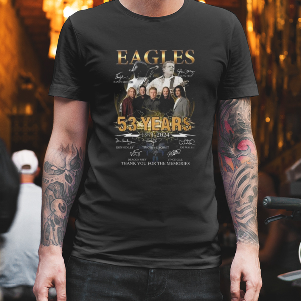 Eagles 53 Years 1971 2024 Signatures Thank You For The Memories Shirt