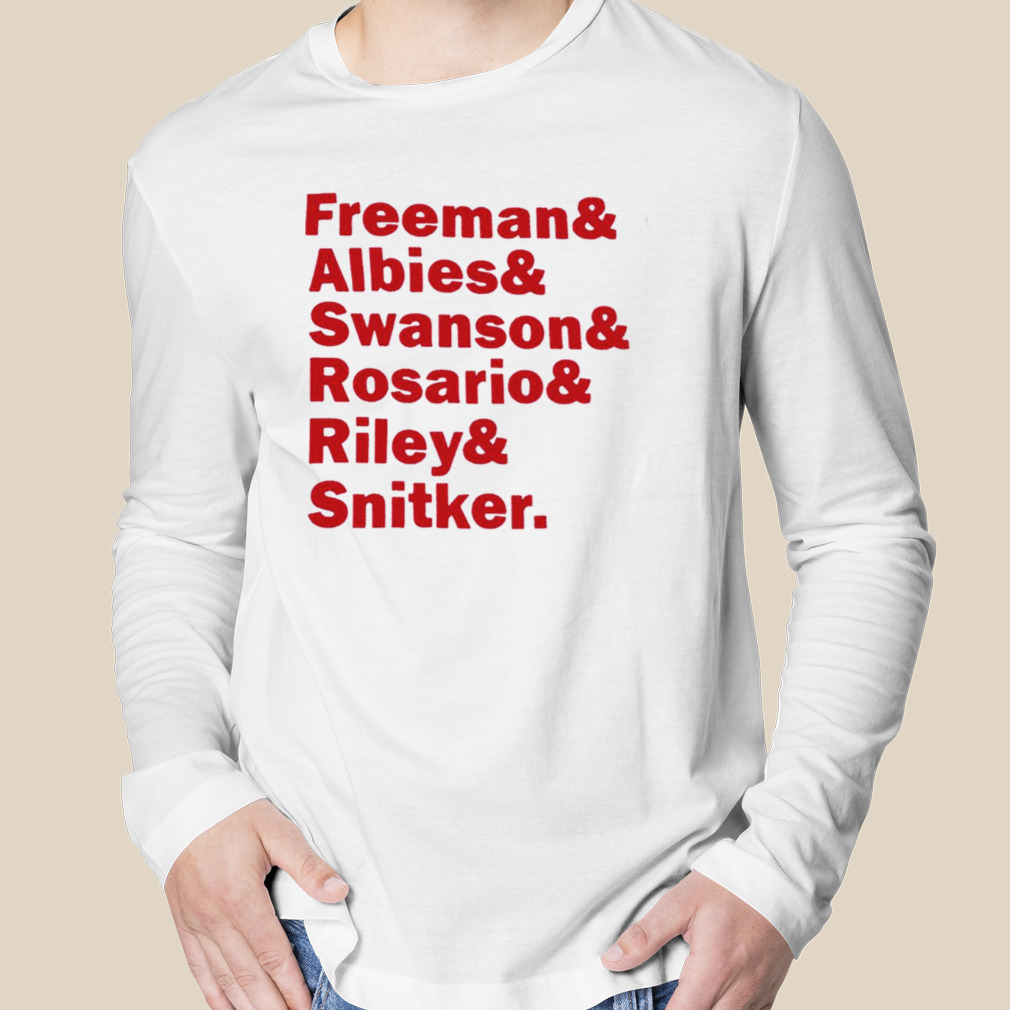 Atlanta Braves ATL World Series Freeman Swanson Riley Albies Rosario T-Shirt  – Teepital – Everyday New Aesthetic Designs