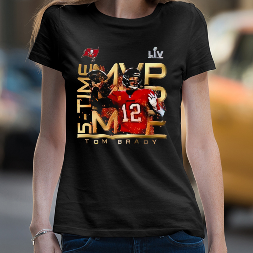 Tom Brady Tampa Bay Buccaneers Mvp 5 Times Super Bowl Lv Shirt - Peanutstee