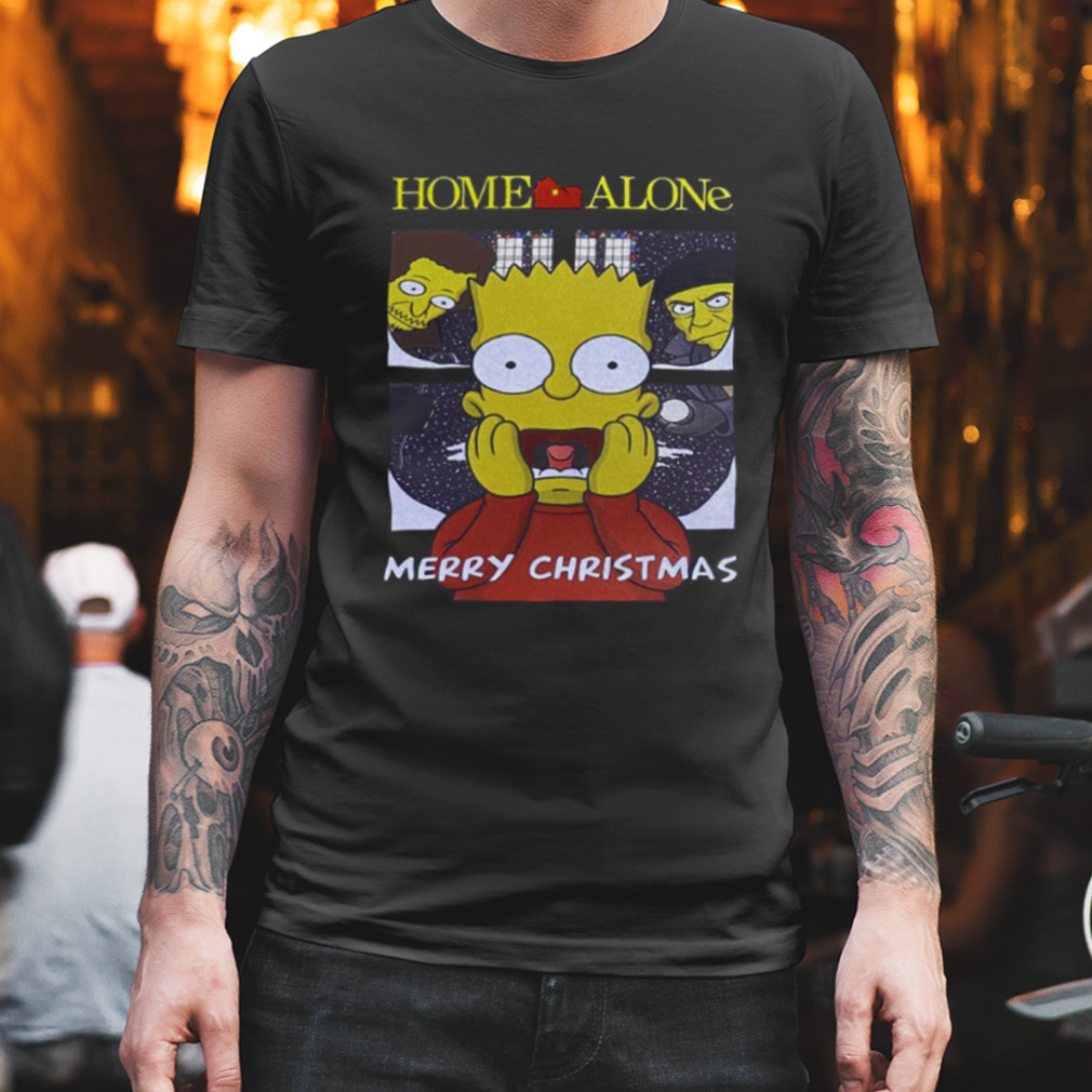Merry Christmas Home Alone Bart The Simpsons shirt