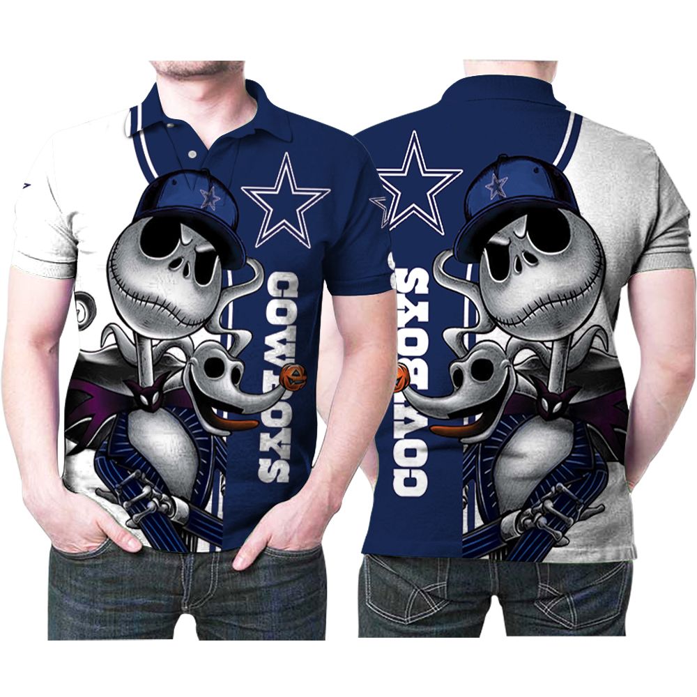 Dallas Cowboys Jack Skellington Halloween 3d Designed For Dallas Cowboys Fan Polo Shirt All Over Print Shirt 3d T-shirt