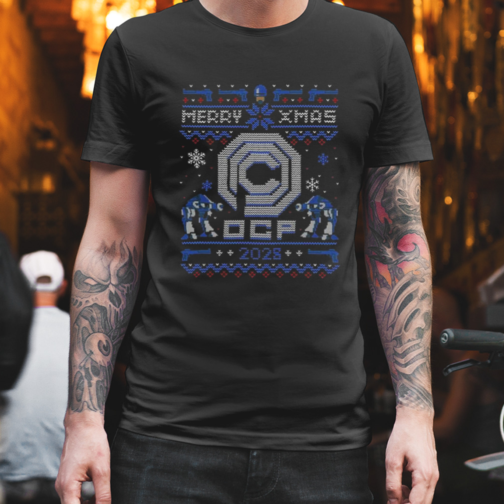Happy Robo Merry Xmas Ocp 2028 Ugly Christmas T-shirt