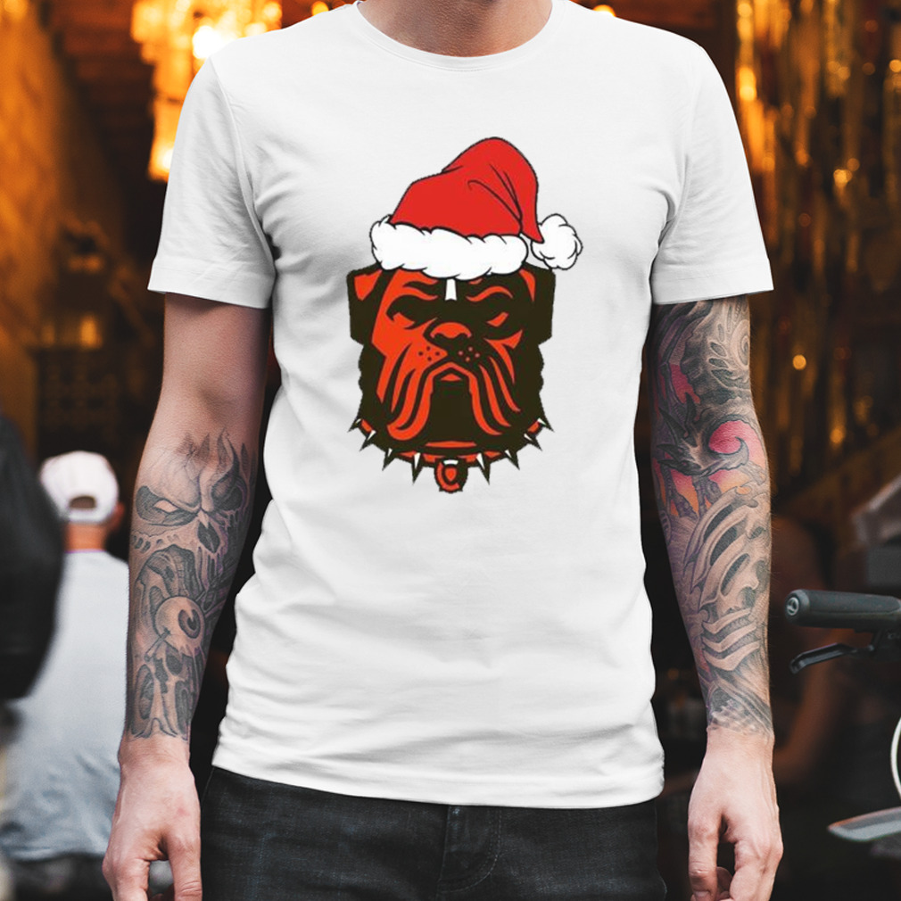 Christmas Holiday Clevland Browns Santa Logo shirt