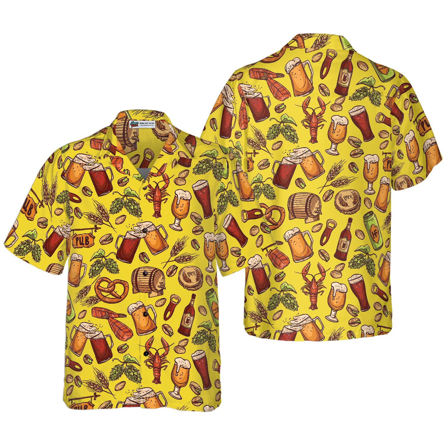 Beer Yellow Hawaiian Shirt Hawaiian Shirt