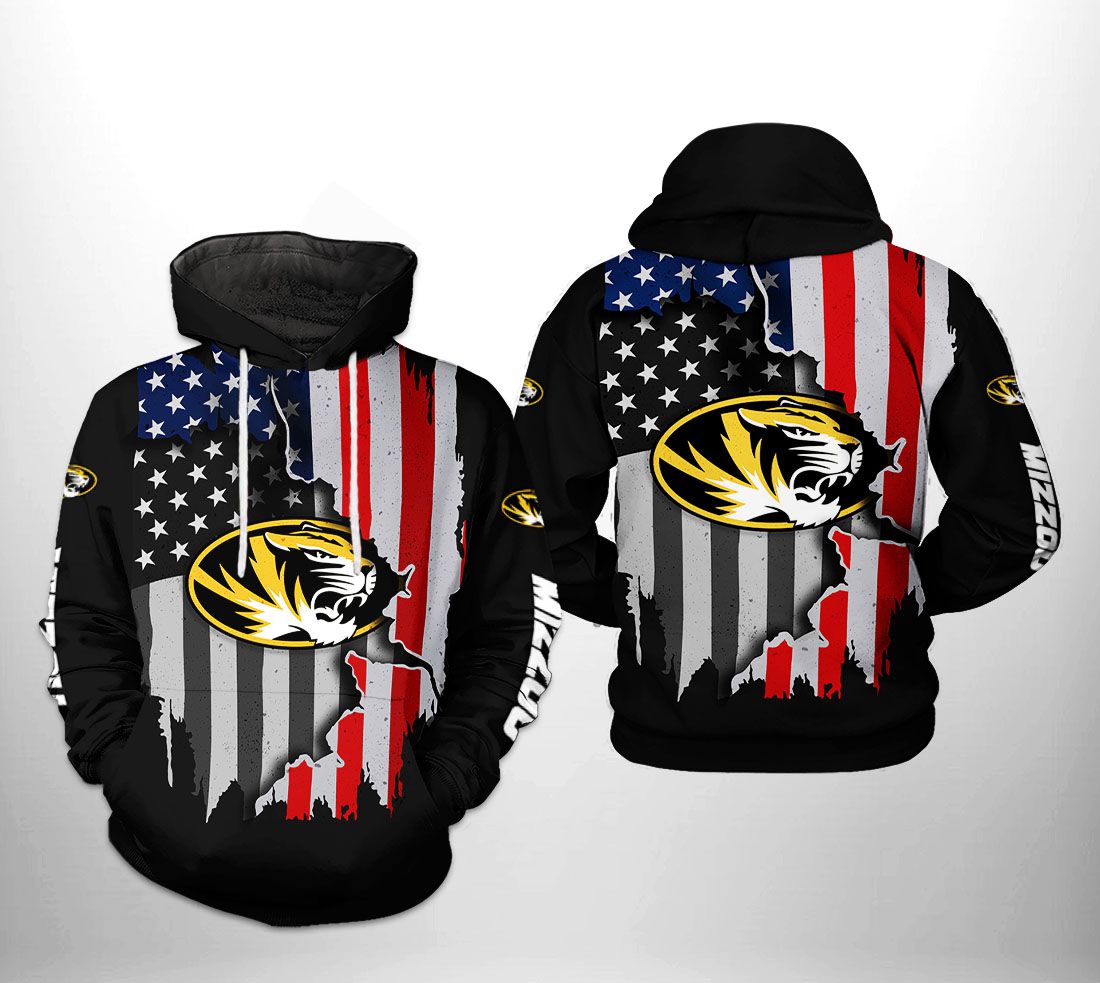 Missouri Tigers NCAA US Flag 3D Printed HoodieZipper Hoodie