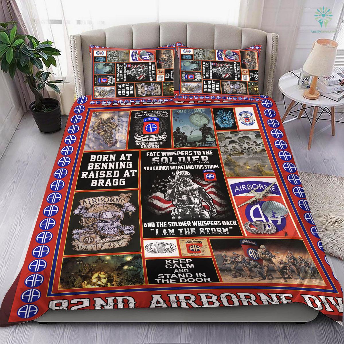 82Nd Airborne Division D Full Printing Bedding Set - Family Loves US Military Veterans Shirts Gifts Ideas
