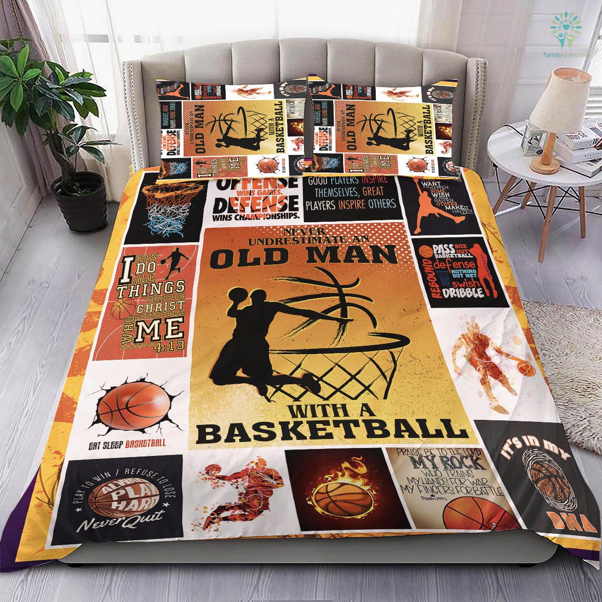 Basketball 2 Bedding Set - Family Loves US Military Veterans Shirts Gifts Ideas