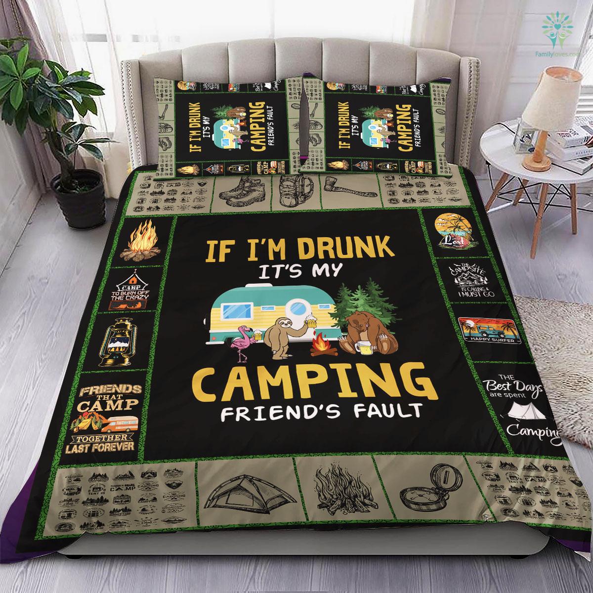 Camping Bedding Set - Family Loves US Military Veterans Shirts Gifts Ideas