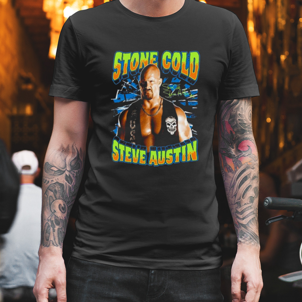 Ripple Junction Black Stone Cold Steve Austin Glow Ink T-shirt