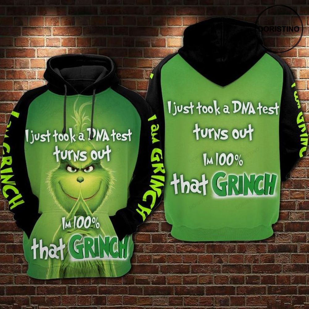 100 Grinch In My Dna All Over Print Hoodie