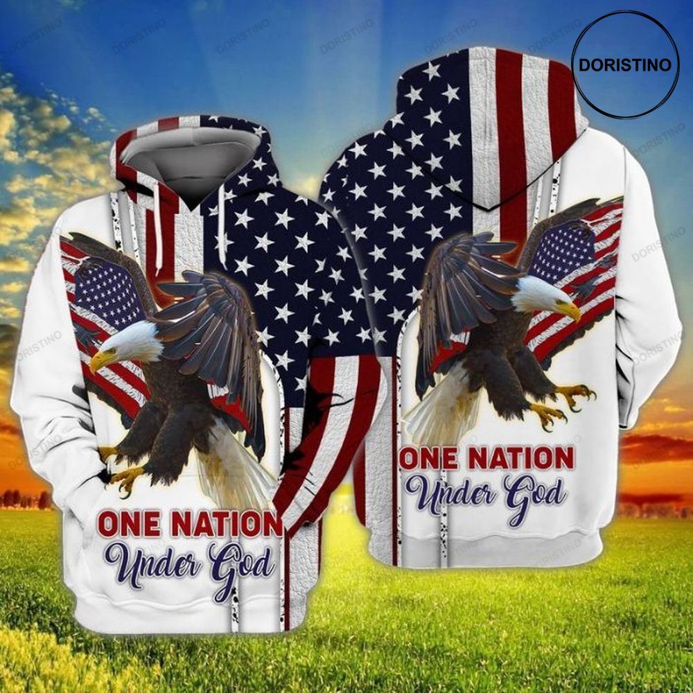 4th Of July Independence Day American Eagle One Nation Under Girl Limited Edition 3d Hoodie