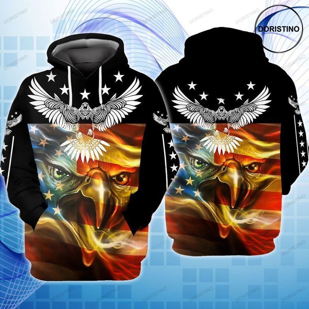 4th Of July Independence Day American Eagle V7 Awesome 3D Hoodie