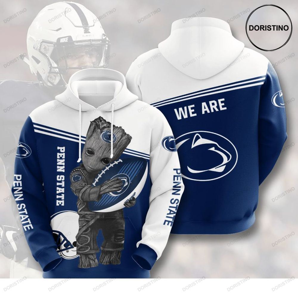 Baby Groot Penn State Nittany Lions Ho Awesome 3D Hoodie