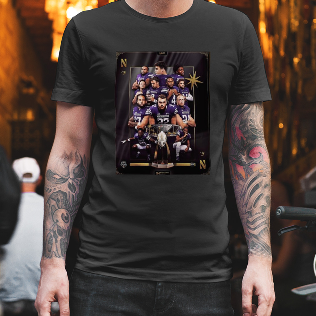 Line-up Northwestern Wildcats Football in The 2023 SRS Distribution Las Vegas Bowl T-shirt