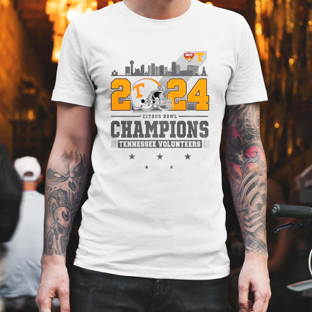 2024 Cheez-It Citrus Bowl Champions Tennessee Volunteers Helmet Shirt