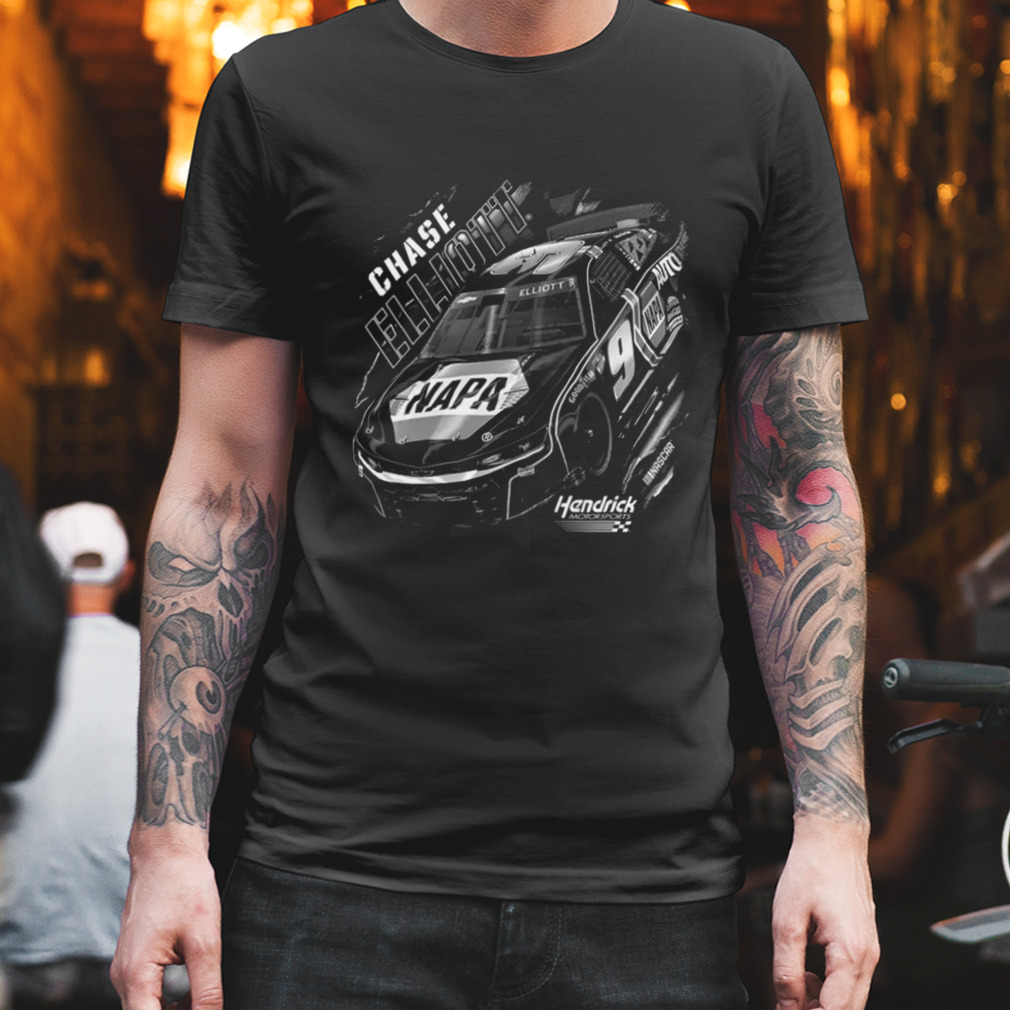 Chase Elliott Hendrick Motorsports Team Collection Black Car Tonal T-shirt