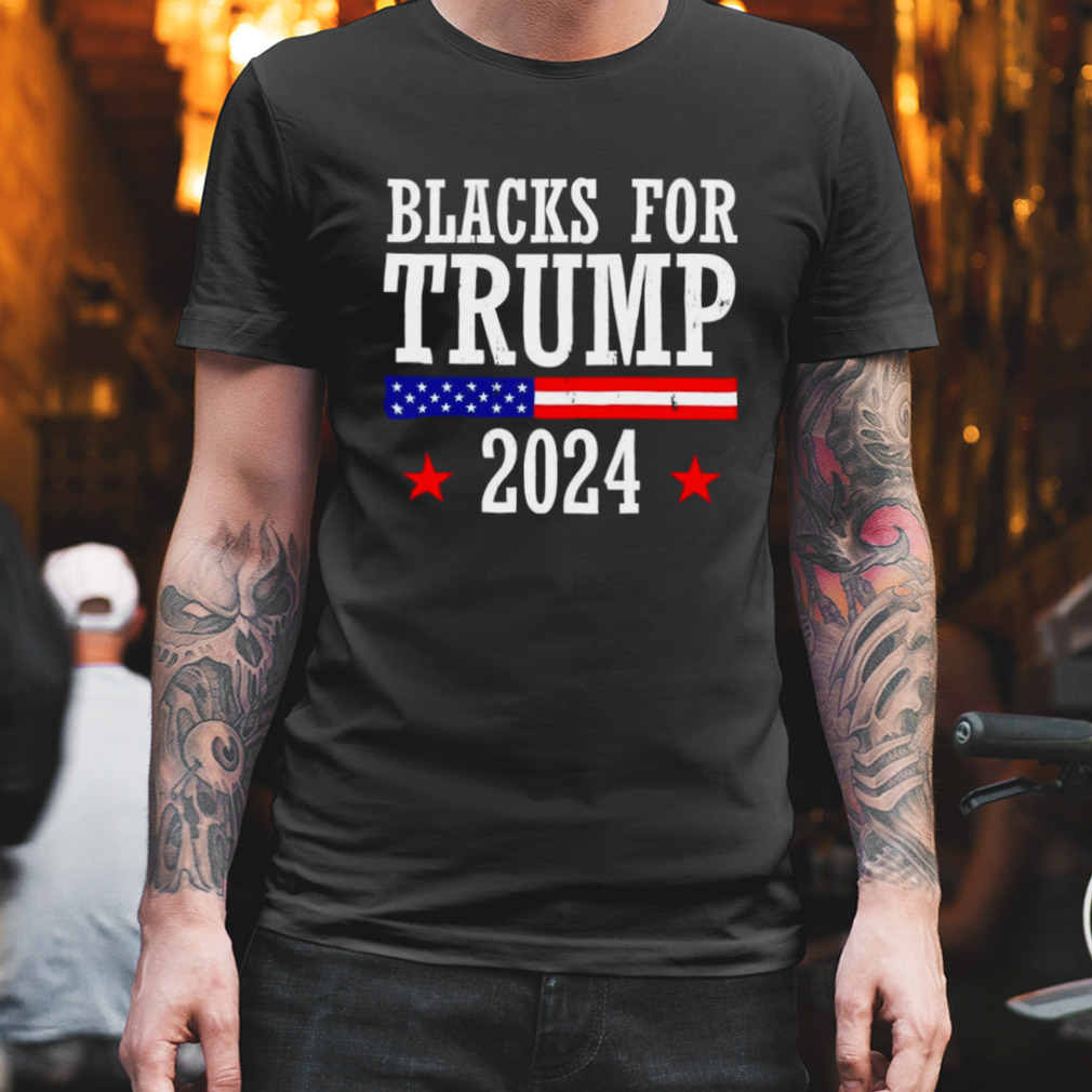 Blacks for Trump 2024 presidential election republican shirt
